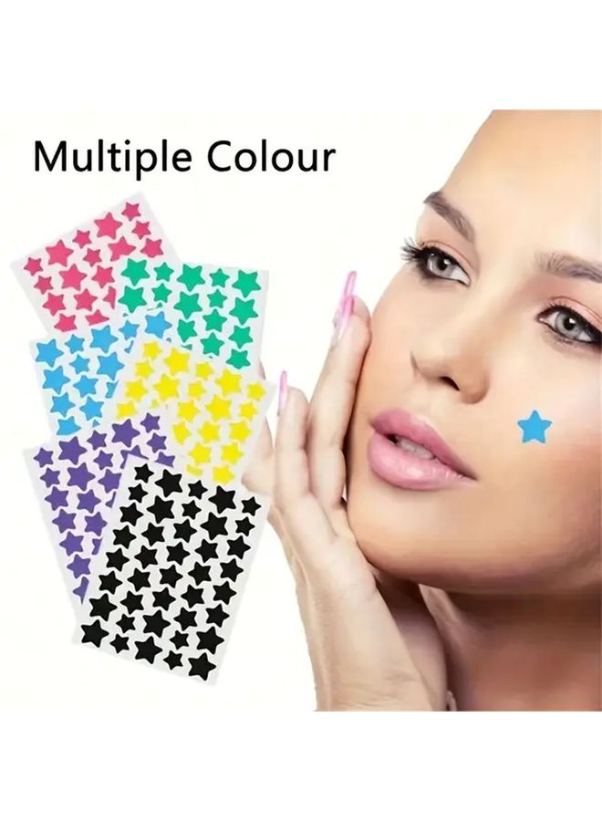 350 Star Stickers 7 Colors Plant Based Glue For Face Hand Phone Notebook Decoration - Image 3